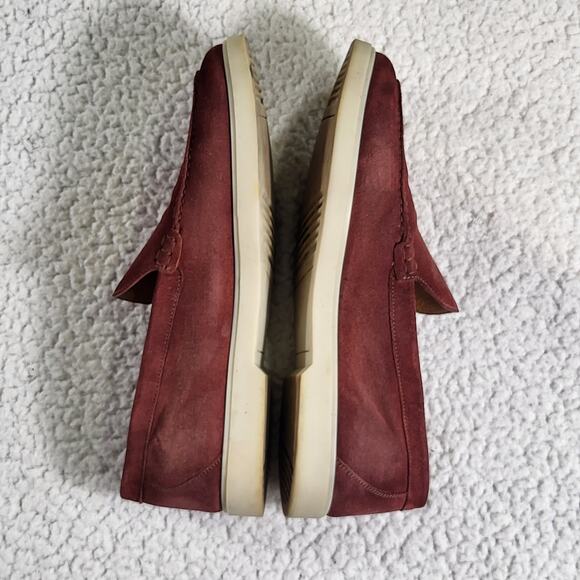 Magnanni Suede Leather Loafers Red FARFETCH AZ size 42 us 9 - Picture 3 of 5